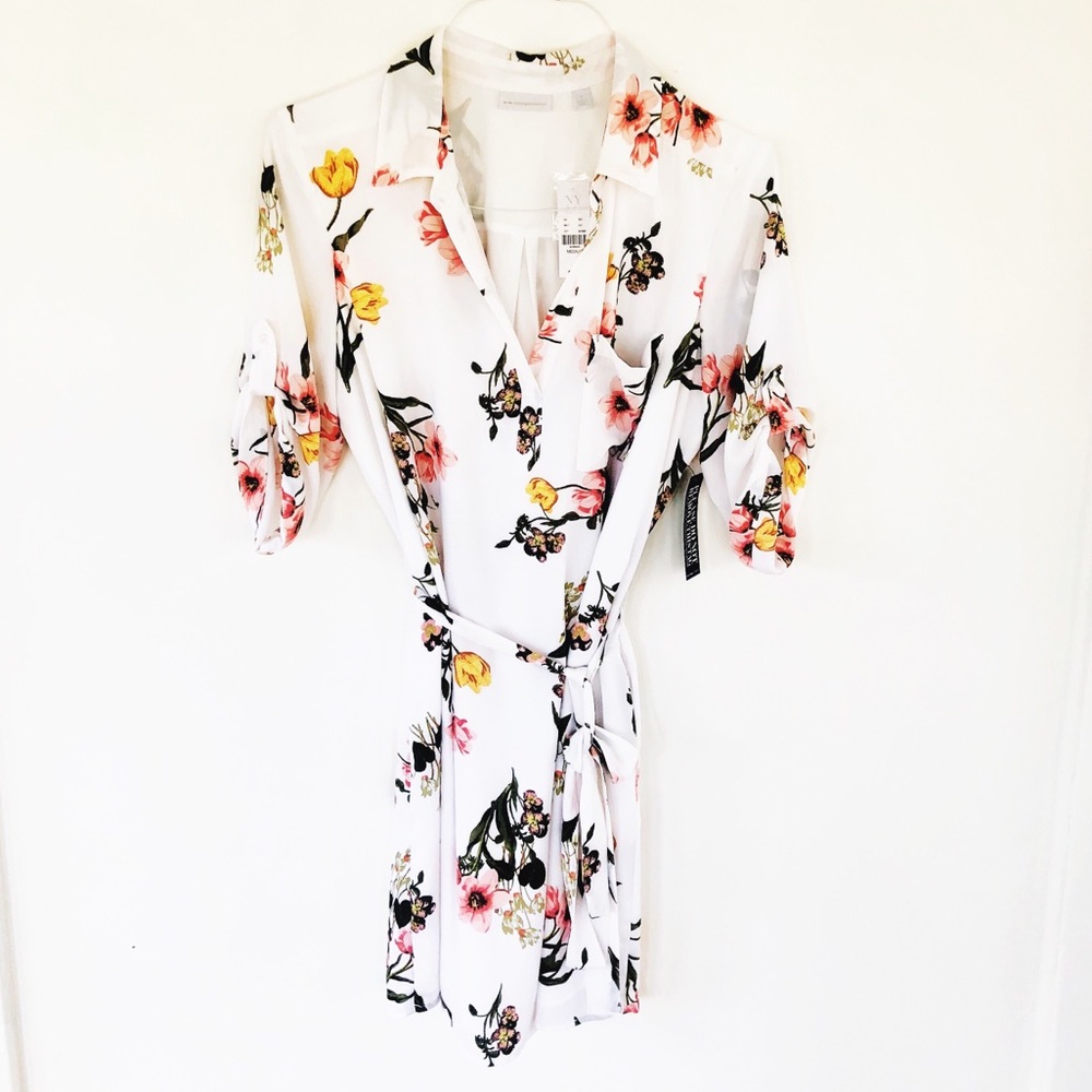 New York & Company Floral Shirt Dress